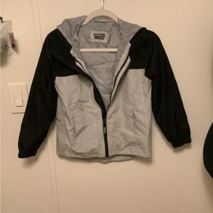 Eddie Bauer Kids Black and Light Gray Raincoat